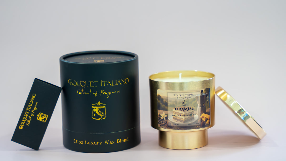 Italian Tiramisu Luxury Candle by Bouquet Italiano
