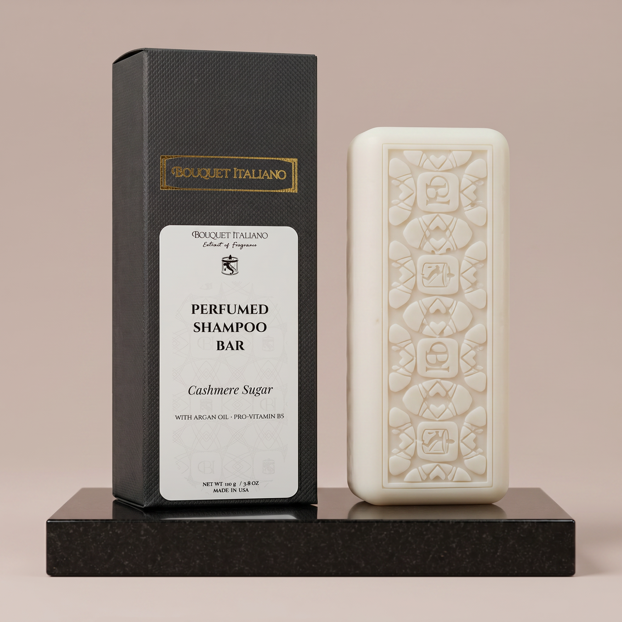 Handmade Perfumed Shampoo Bar  Cashmere Sugar | Organic, Sulfate-Free Solid Shampoo with Argan Oil & B5